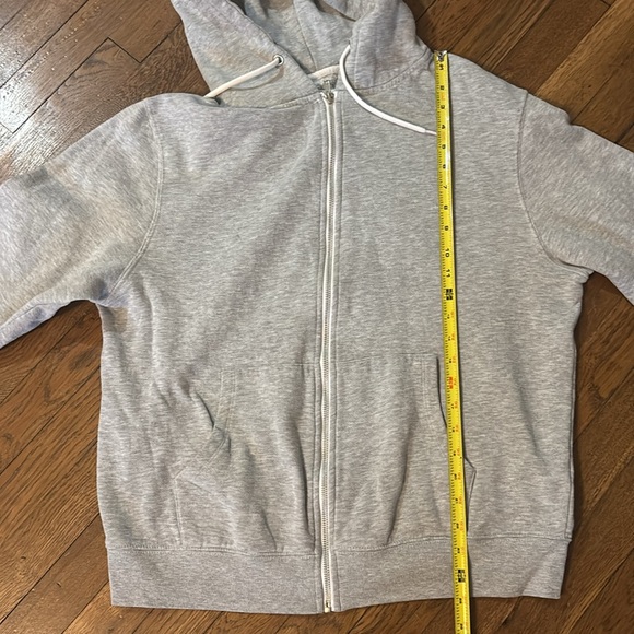 SWS Active Gray Zip-Up Hoodie, Boyfriend Fit, Size S/M, Measurements in Photos - Picture 10 of 12